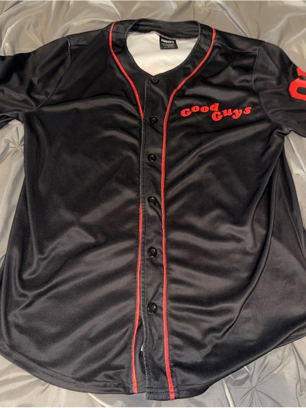 Good Guys Black & Red Kids Baseball Jersey